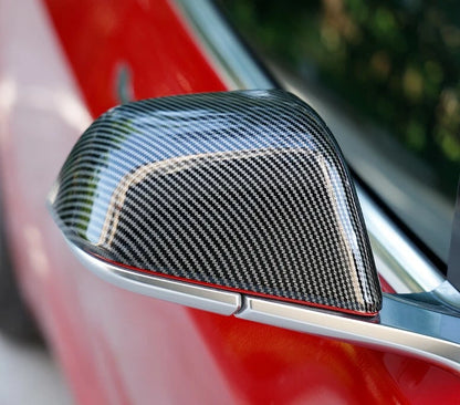Carbon Fiber Side Rearview Mirror Covers for Tesla Model Y (2020-2023)