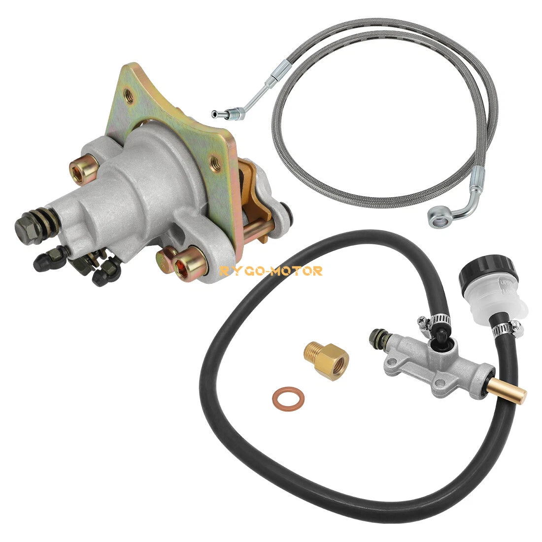 Rear Brake Caliper & Master Cylinder & Hose Line for Polaris Sportsman