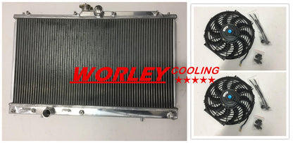 44mm Radiator + Fans for Mitsubishi Lancer EVO 7 8 9 (2001-2007)