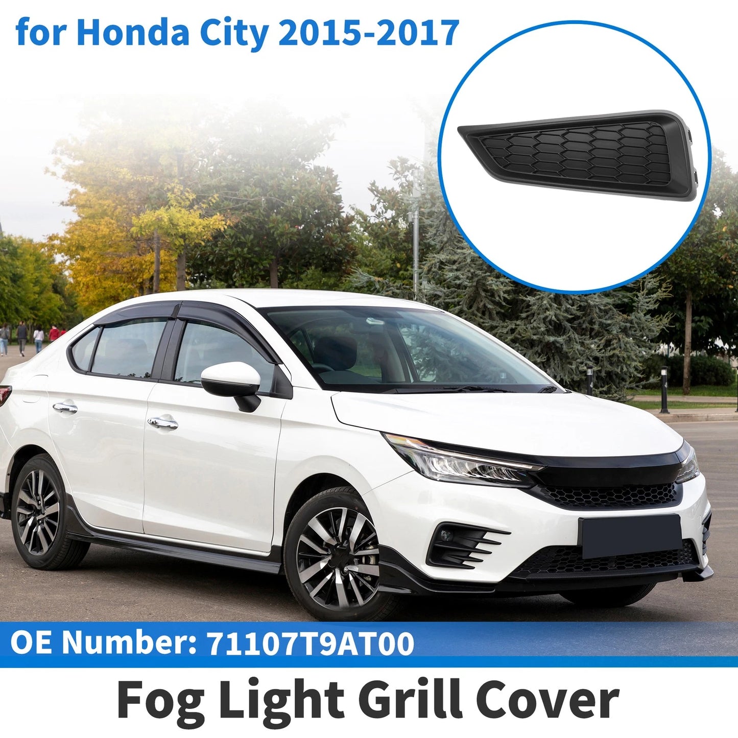 Front Left Fog Light Grill for Honda City (2015-2017)