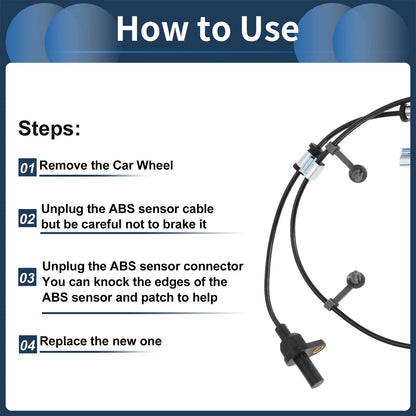 ABS Wheel Speed Sensor for Ford Edge AWD Rear Left (2007-2014)