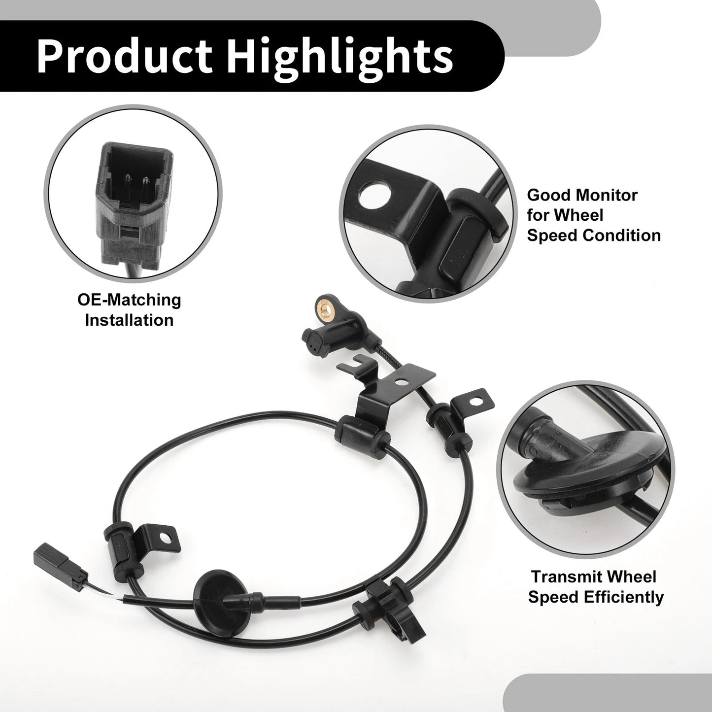 ABS Wheel Speed Sensor for Ford Escape 2009-2012 Rear Right 2 x Sensors