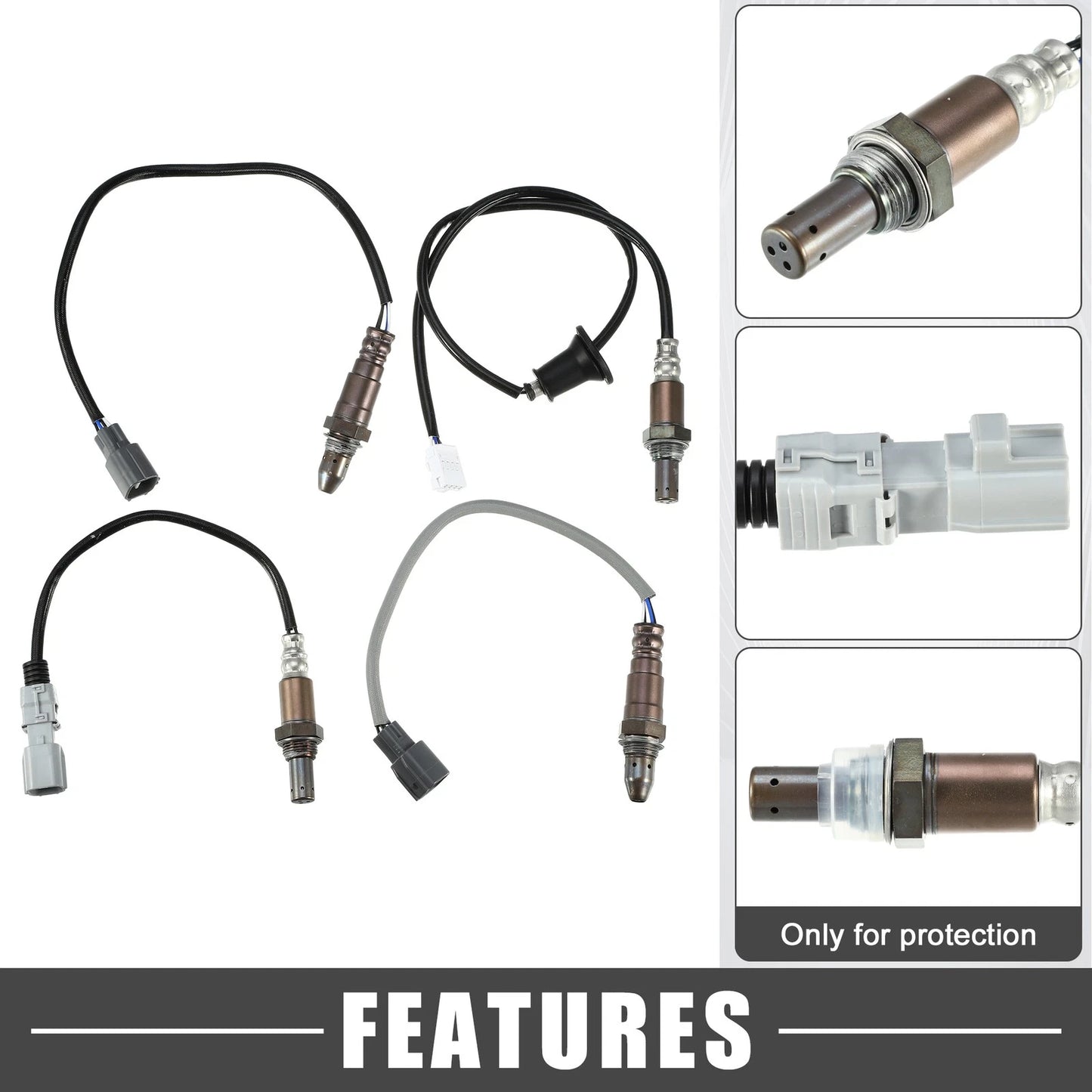 4 Pcs O2 Oxygen Sensors for Toyota Sienna (2012-2014) 3.5L