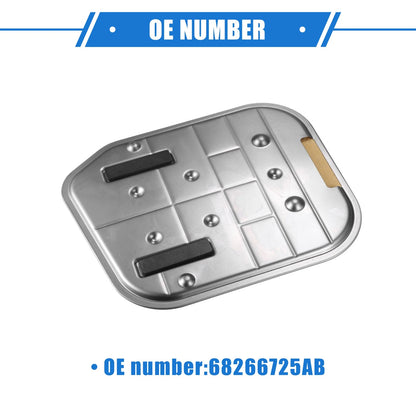 Durable Metal Silver Tone Transmission Filter for Dodge Challenger
