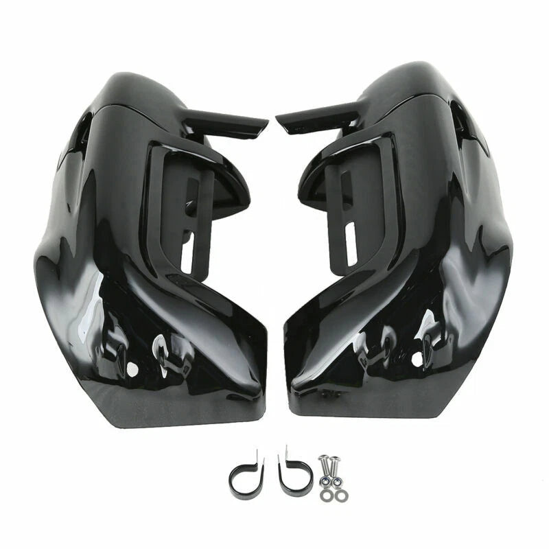 Black Lower Vented Fairing Engine Guard Crash Bar for Harley Road King (09-13)