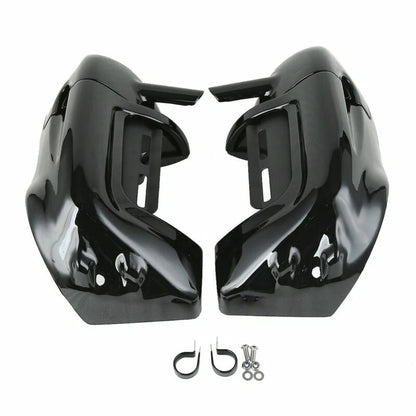 Black Lower Vented Fairing Engine Guard Crash Bar for Harley Road King (09-13)