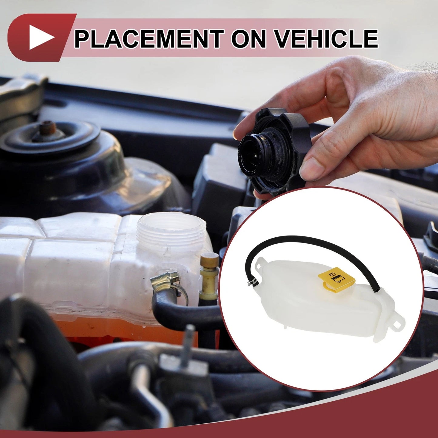 Coolant Expansion Overflow Tank with Cap Pipe for Chrysler 200