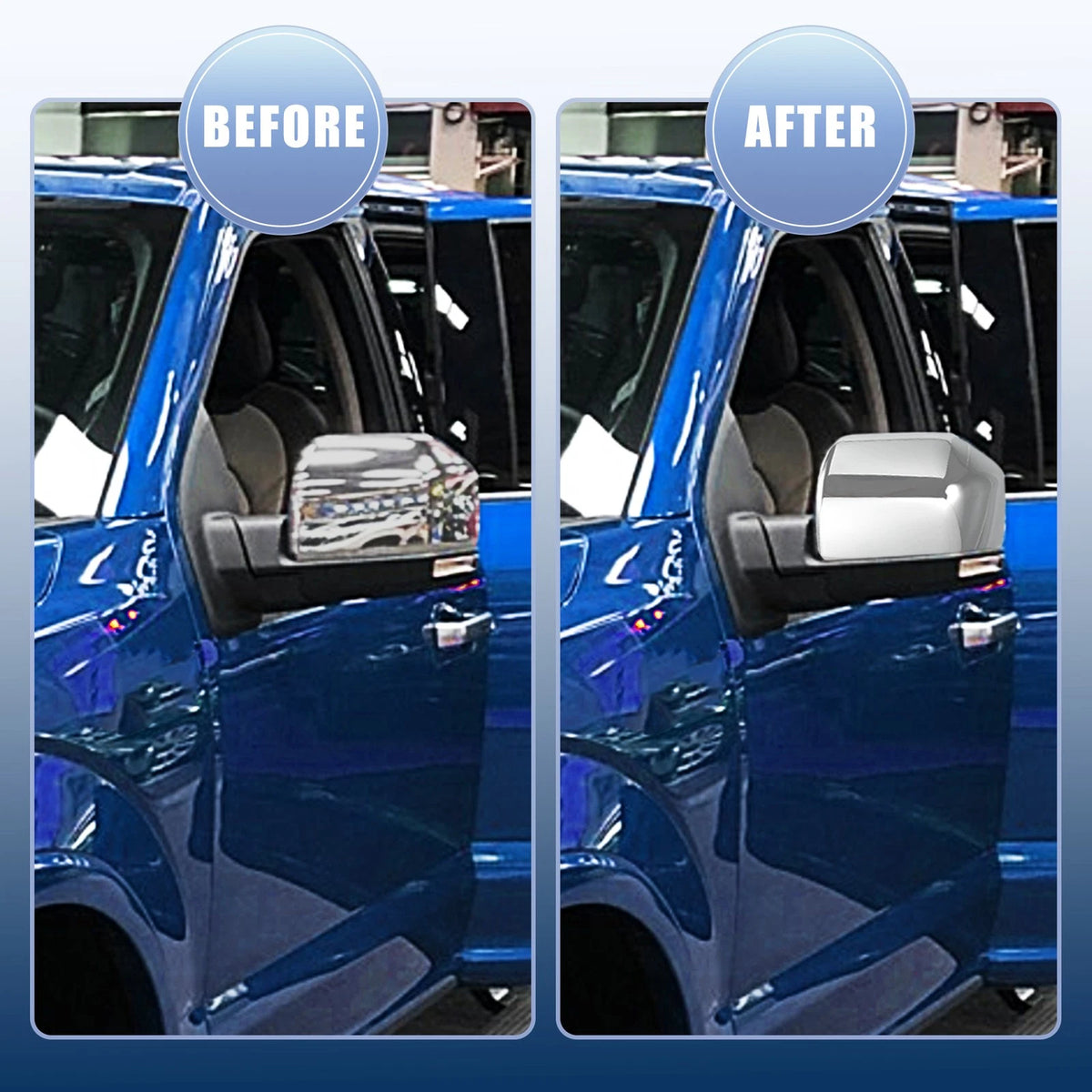 Chrome Door Handle & Mirror Cover Caps for Ford F150 (2004-2023)