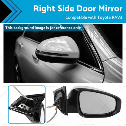 White Right Door Mirror for Toyota RAV4 (2013-2018) 5 Pin Non-Fold
