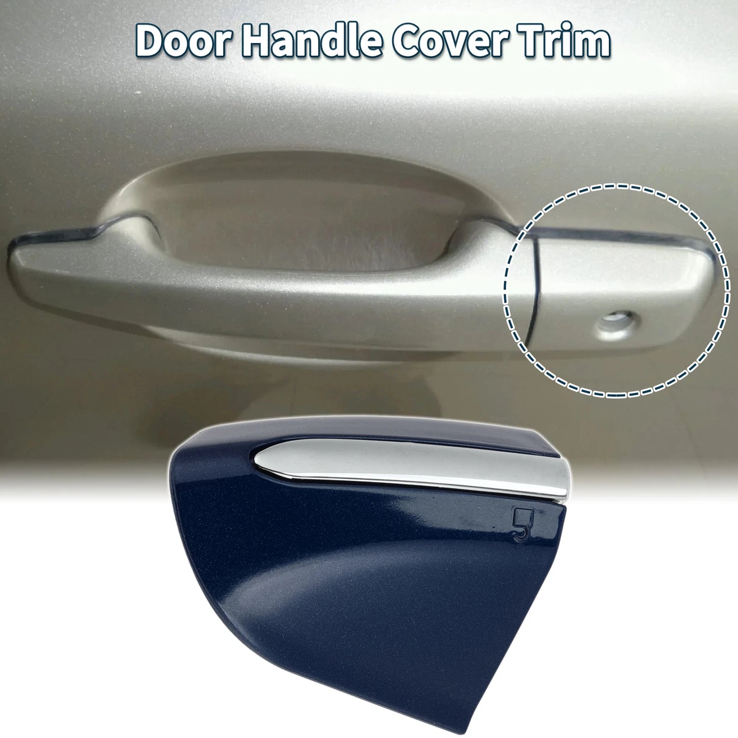 Front Left Door Handle Cover Trim for Ford Mondeo Edge Taurus (2013-2020) Blue