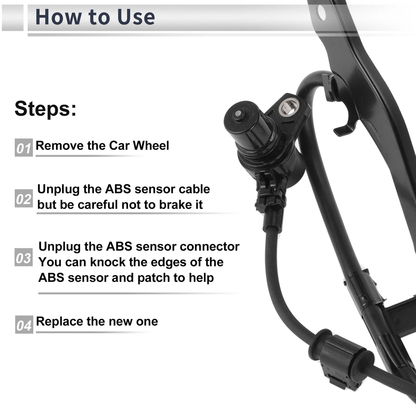ABS Wheel Speed Sensor for Toyota Tundra 2000-2006 1 x Front Left Sensor