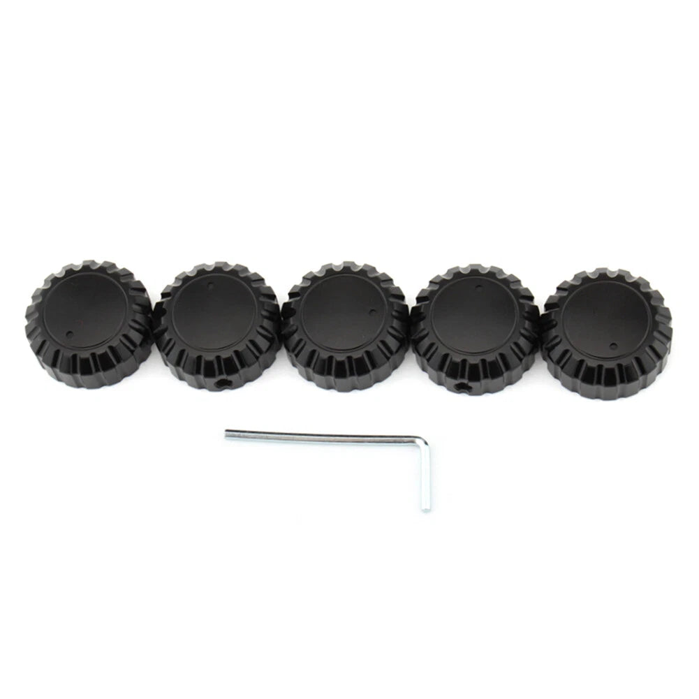 5Pcs Black Aluminum Radio Knobs for Honda GL1500 Goldwing (1988-2000)