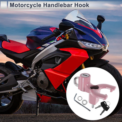 1 x Light Pink Double-Fork Metal Motorcycle Hanging Hook