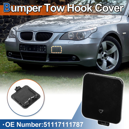 Bumper Tow Hook Cover for BMW 525i 530i 550i (2001-2010) - Black