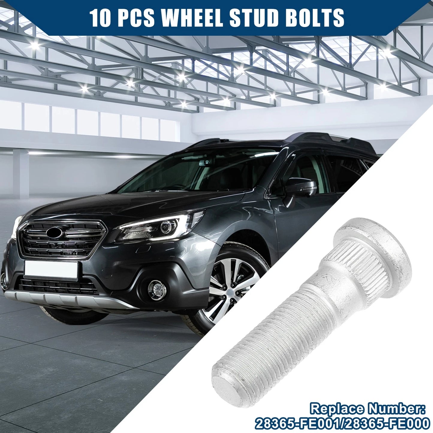 10 x M12-1.25 Wheel Stud Bolts for Subaru Toyota