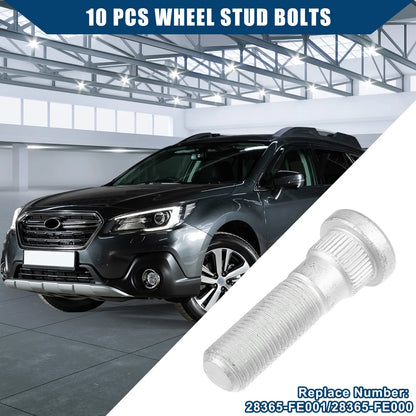10 x M12-1.25 Wheel Stud Bolts for Subaru Toyota
