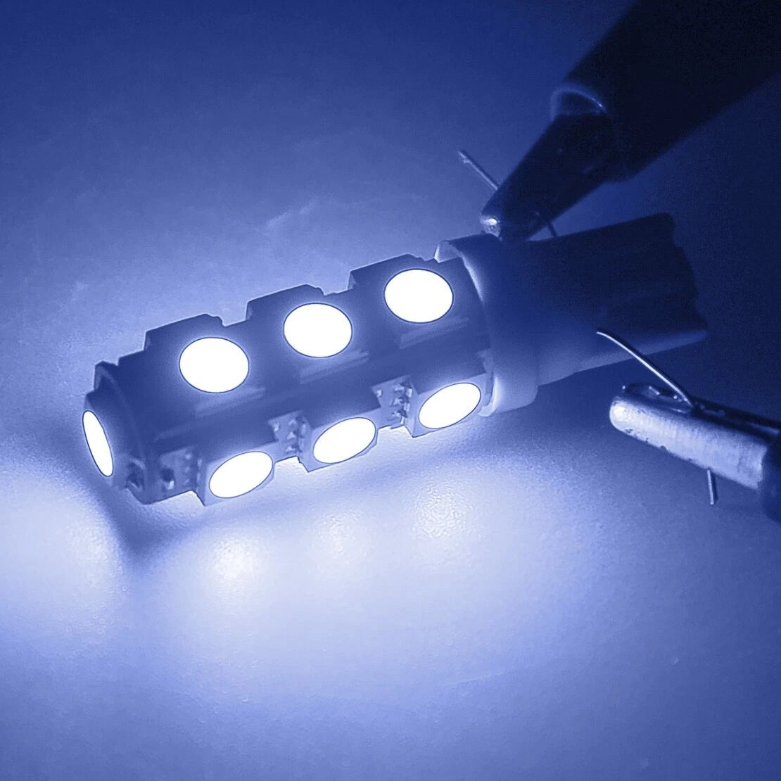 10pcs Blue T10 Wedge 13-SMD 5050 LED Light Bulbs for RV Camper Trailer