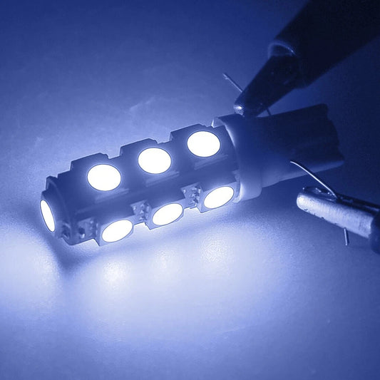 10pcs Blue T10 Wedge 13-SMD 5050 LED Light Bulbs for RV Camper Trailer