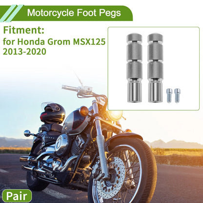 2 x Foot Pegs for Honda Grom MSX125 Front Pedal Aluminum Alloy (2013–2020)