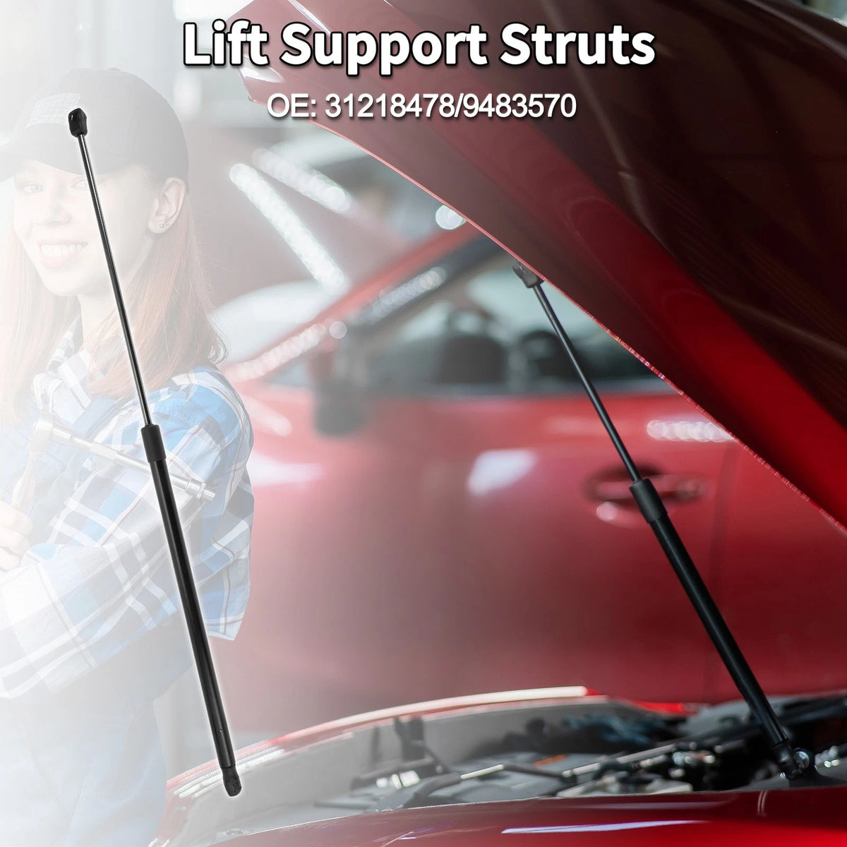 Hood Lift Supports Struts  for Volvo S40/V50 (2005-2011)