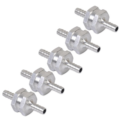 5 x 6mm 1/4" Non-Return Check Valve for Fuel Petrol Diesel Aluminum