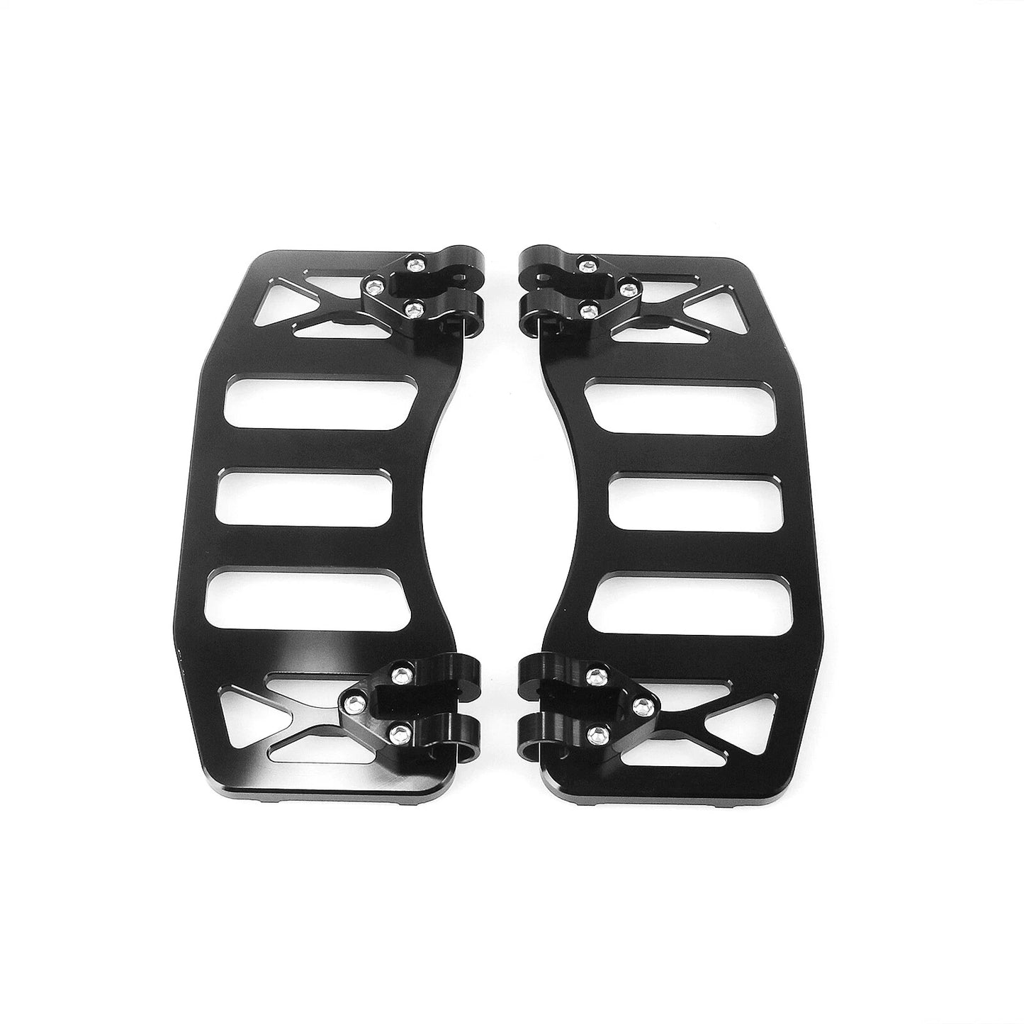 2 x Black Aluminum Front Floorboards for Harley Davidson FLT Touring (1984-)