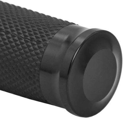 Black 1" Motorcycle Hand Grips for Harley Sportster, Touring, Dyna, Softail