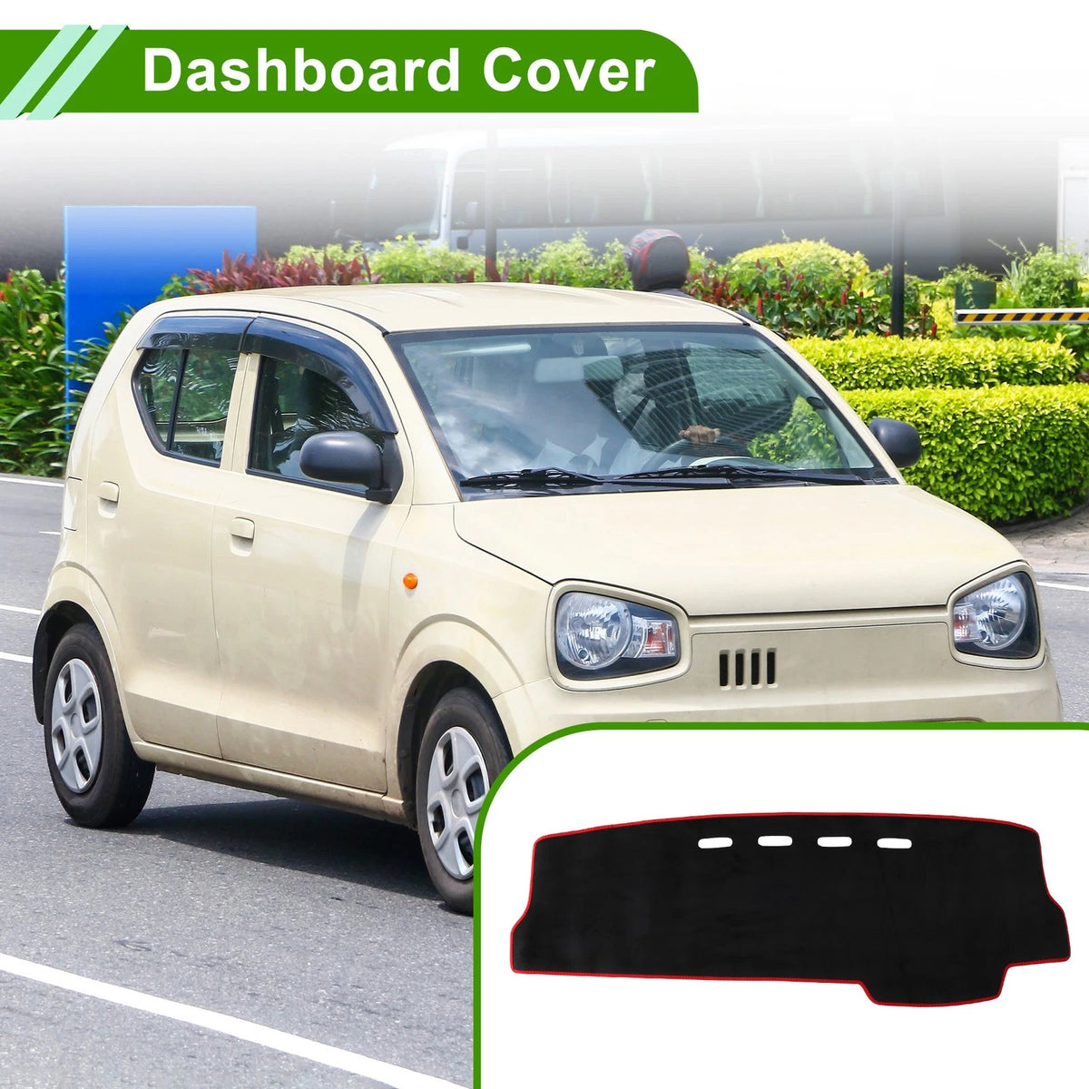 Dashboard Cover 1 x Black Red Trim for Suzuki Alto (2019-2022)