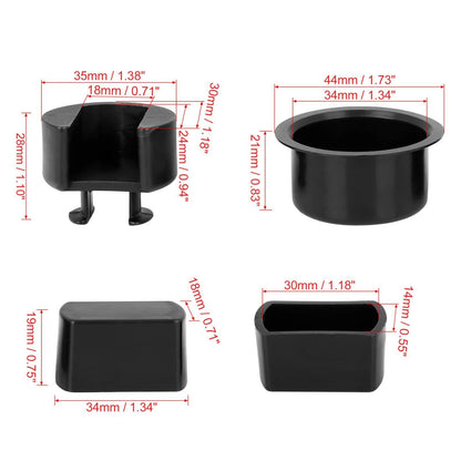 Tailgate Hinge Pivot Bushing Insert Kit Black for Dodge Ram 1500 (1996 - 2001)