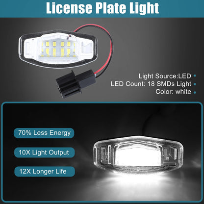 LED License Plate Light Taillight White Light for Honda Acura