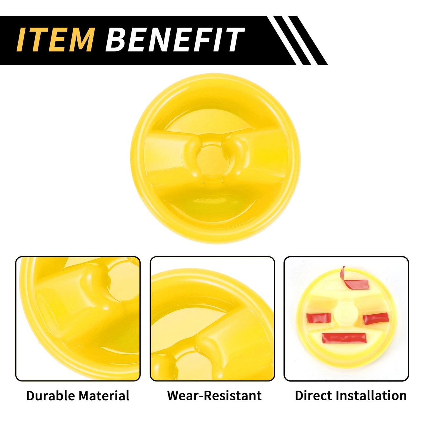 Roof Top Mounting Knob Screw Cover for Jeep Wrangler JK (2007-2017) Yellow