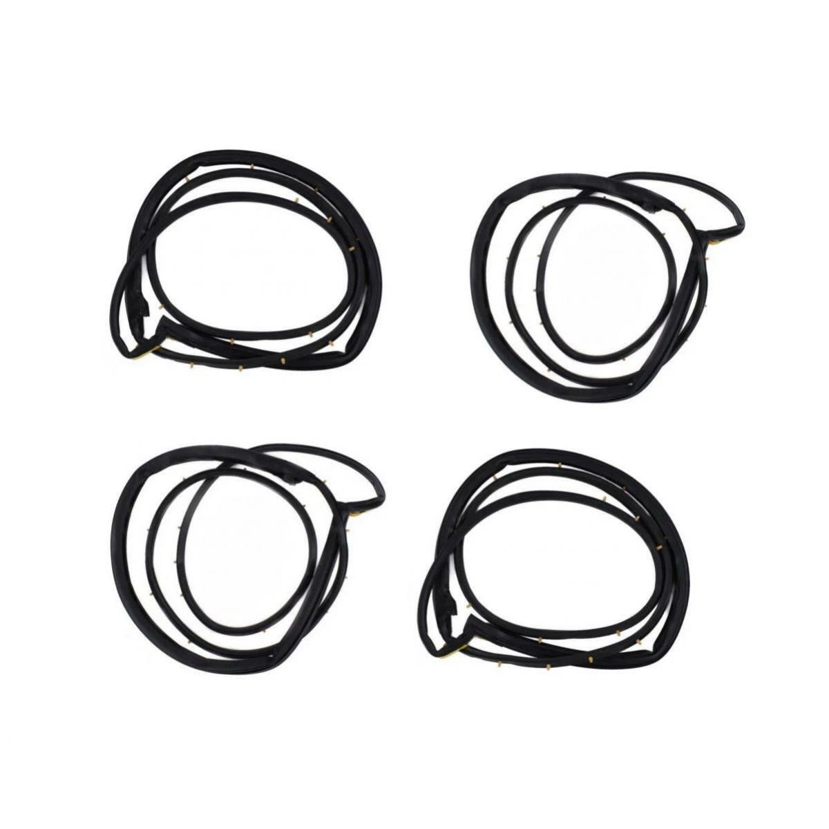 Front Rear Door Rubber Seal Set 4 Fits Honda Civic ES G7 4 Door Sedan 2001-05
