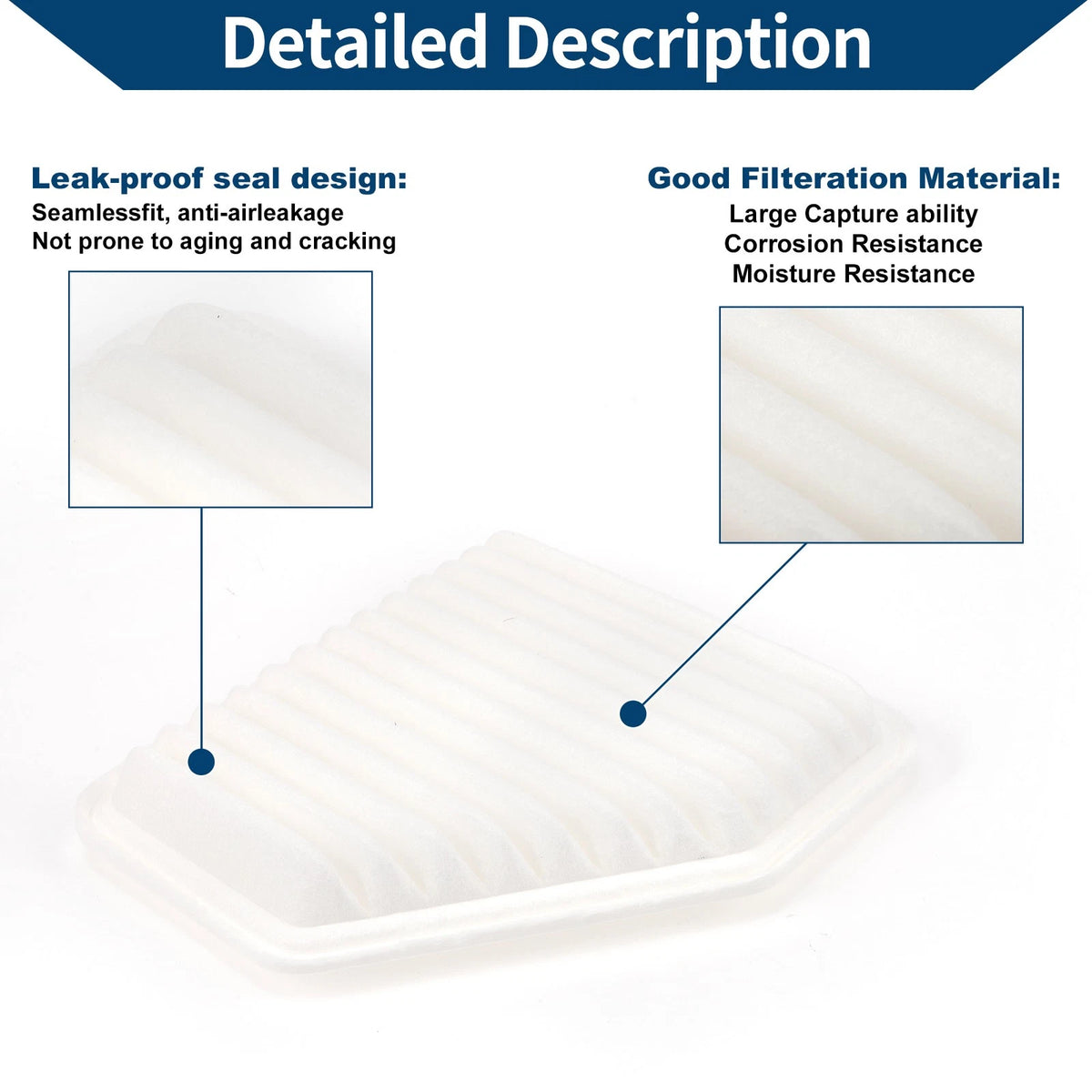 Car Engine Air Filter 2.2L 2.4L for Chevrolet Cobalt (2005-2010)
