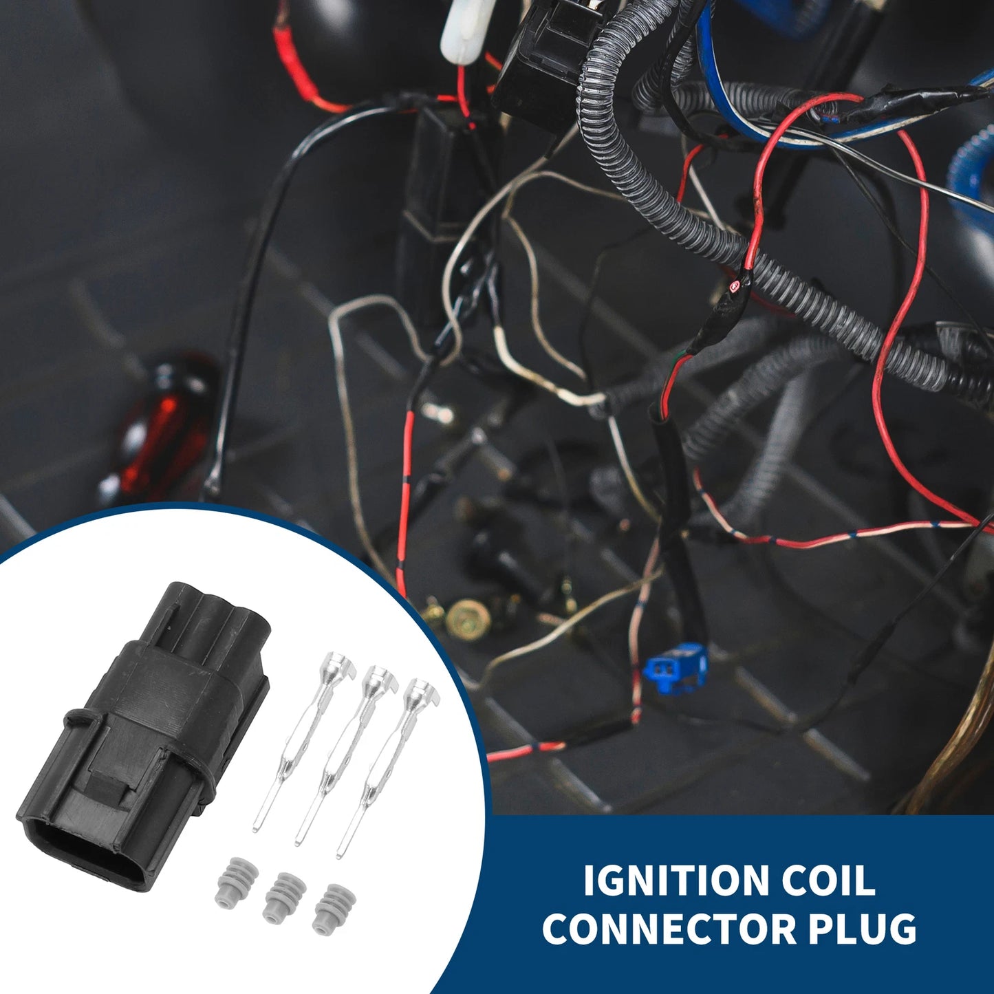 1 Set Ignition Coil Connector Plug Male Wire Terminal for Honda Acura