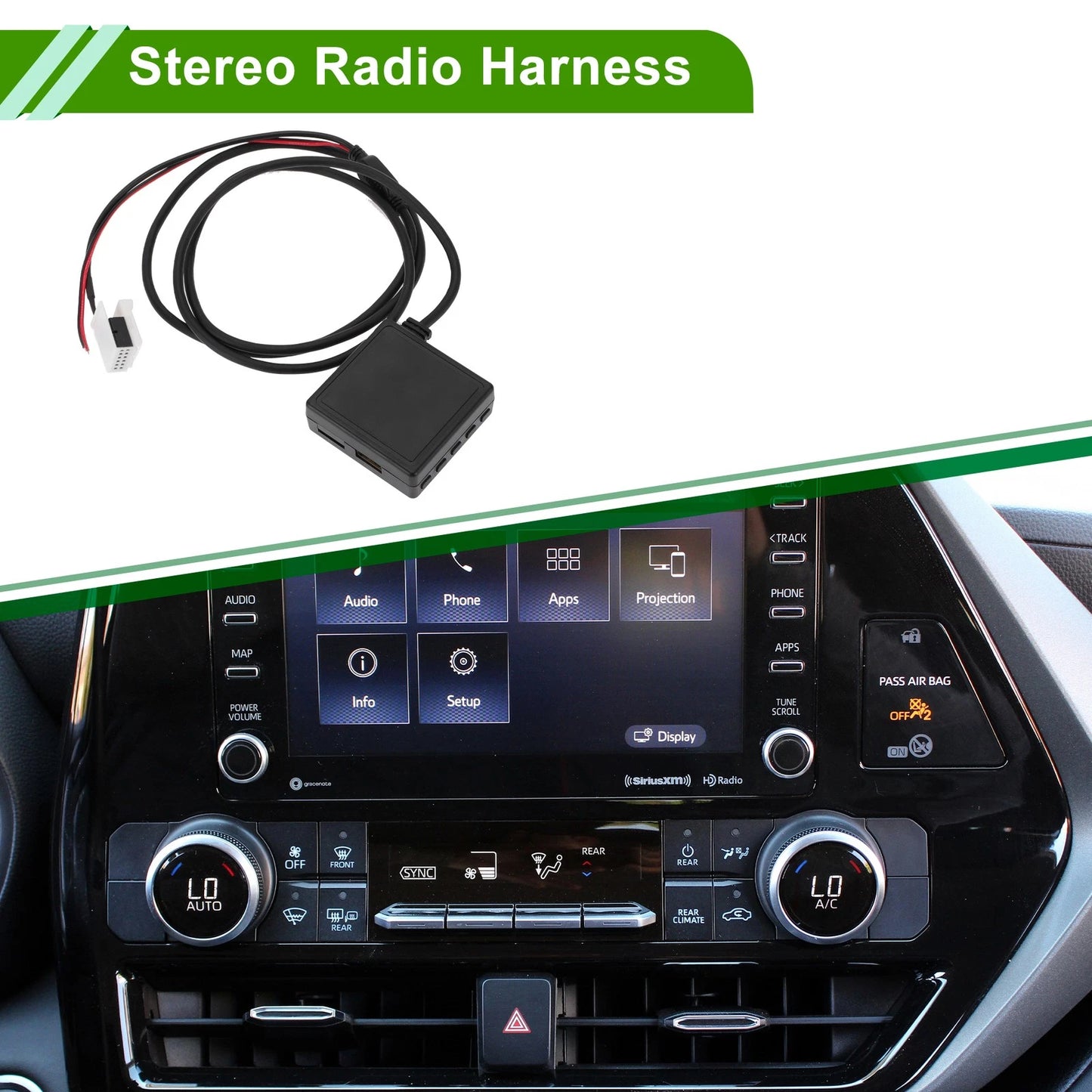 Stereo Radio Harness Bluetooth AUX Adapter Music Cable for BMW (2010-2016)