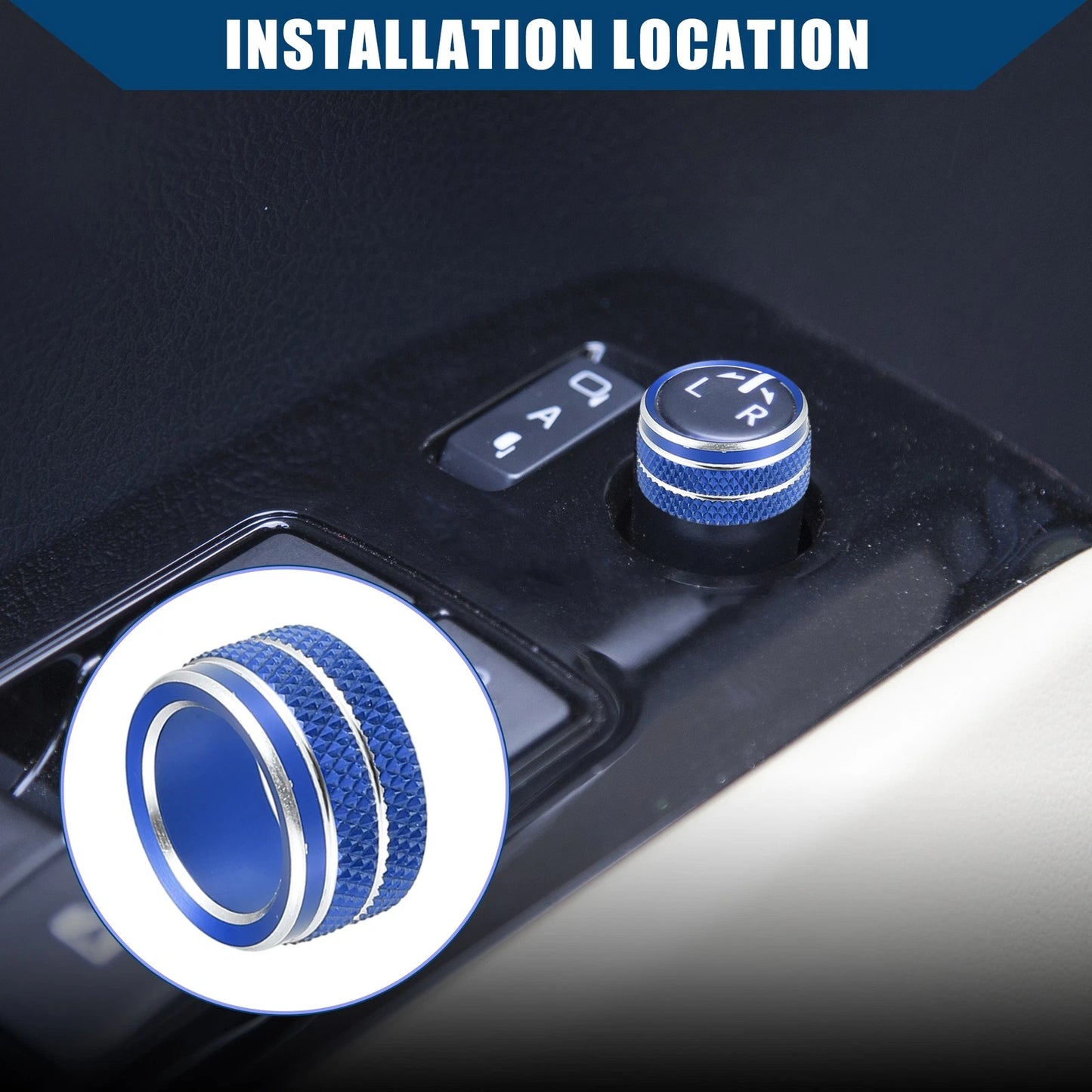 Rear View Mirror Switch Knob Cover for Toyota Sienta 170 Series (2015-2023) Blue