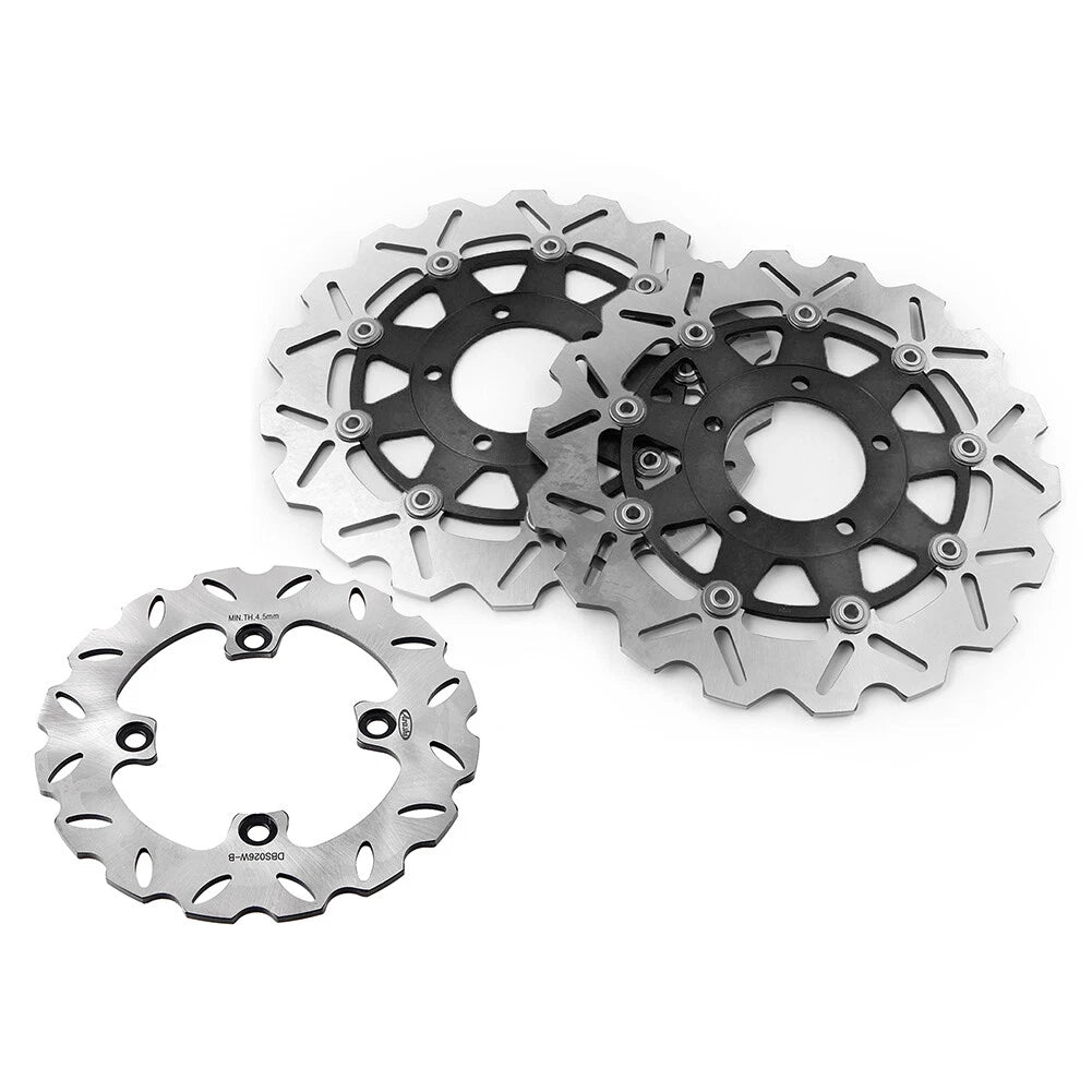 2 x Front Rear Brake Disc Rotors for Kawasaki Ninja ZX10R ZX6R 2004-2011