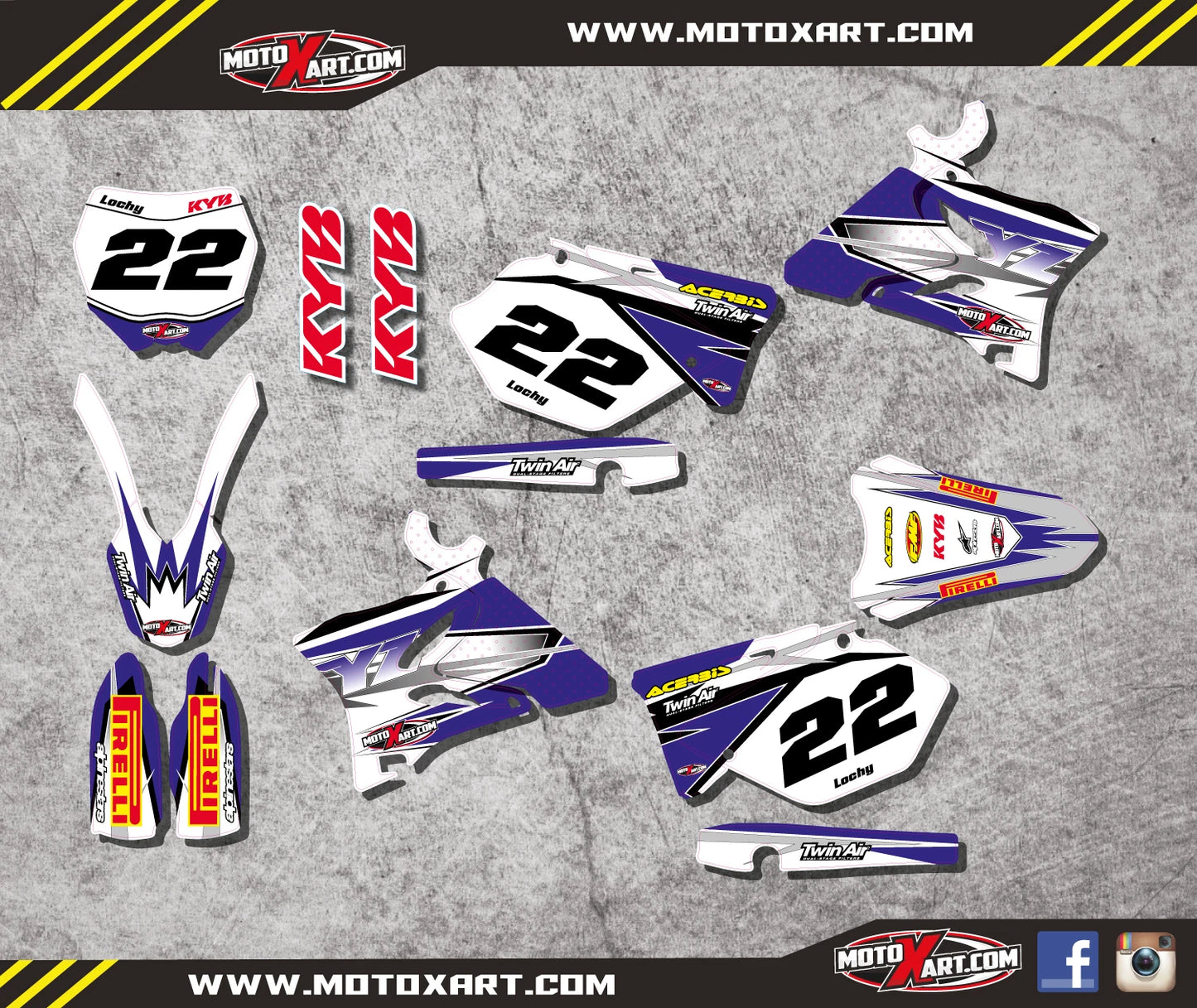 Full Graphic Decals for Yamaha YZ 125 250 (2006-2014)