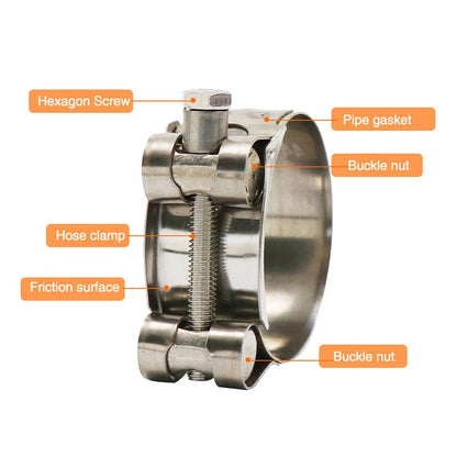 Motorcycle Exhaust Pipe Clamp 56-59mm for Make & Model