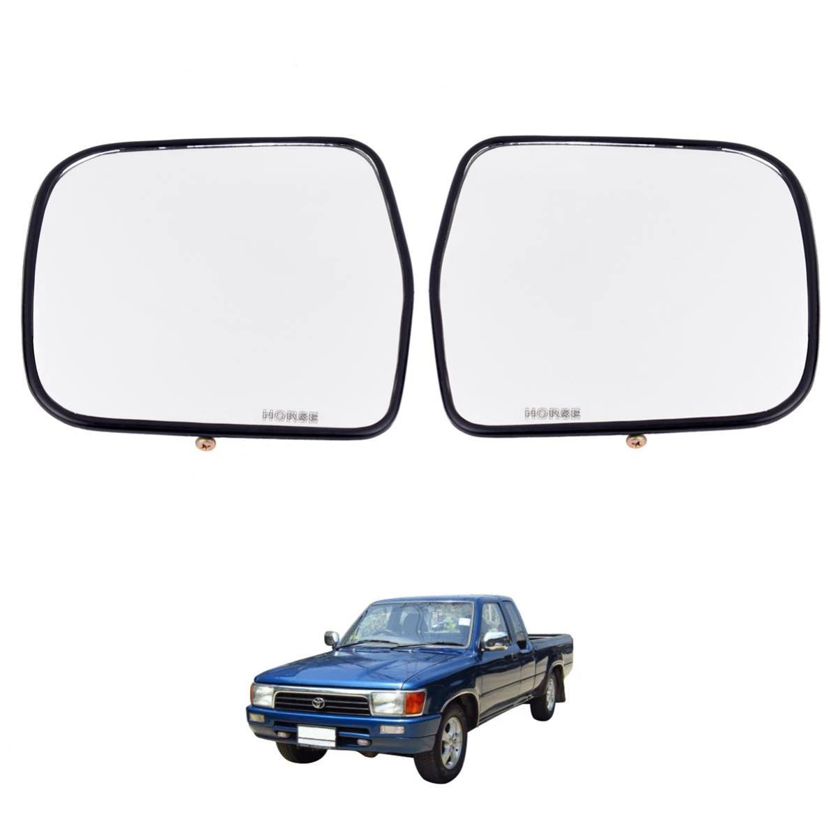 Side Door Mirror Glass Lens Pair Fits Toyota Hilux LN85 LN106 4Runner 1989-97