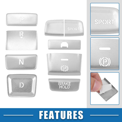 9pcs Gear Shift Panel Button Cover Trim for Honda Accord (2018-2022)