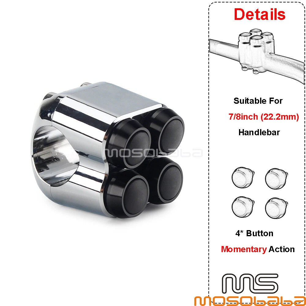 7/8'' Motorcycle M-Switch for Honda, Harley, Kawasaki