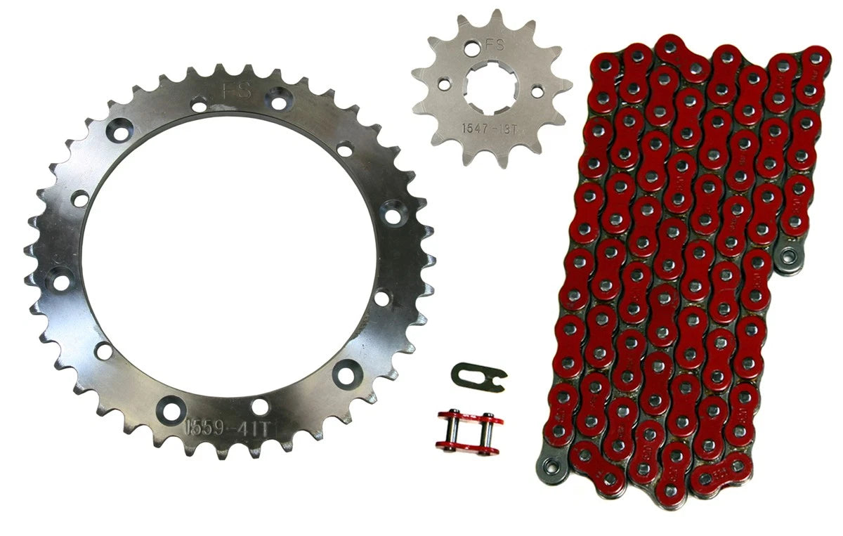 Red 520x104 Drive Chain & 13/41 Sprockets for Yamaha Banshee 350 (1989–2006)