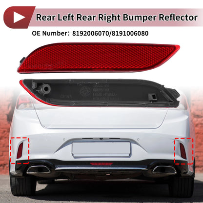 1 Pair Rear Left Rear Right Bumper Reflectors for Toyota Camry