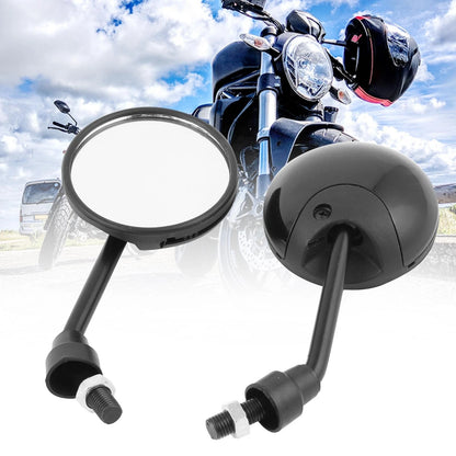 Pair Black Adjustable 10mm Thread Diameter Rear View Mirror for Motorcycle