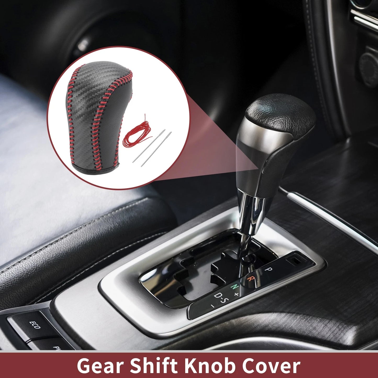 Red Faux Leather Gear Shift Knob Cover for Mazda CX-5 (2012-2023)