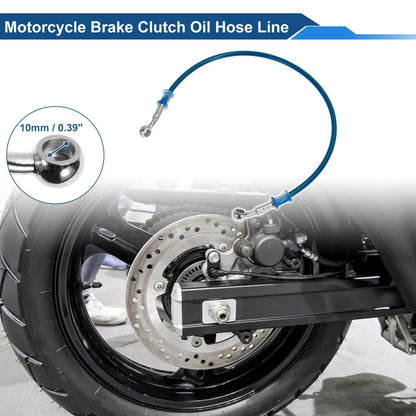 60cm Brake Clutch Oil Hose Line Blue for Motorcycle