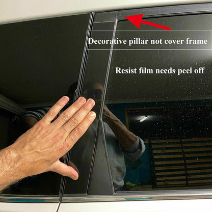 8Pcs Side Window Door Pillar Cover Posts for Subaru Forester (2014–2018)