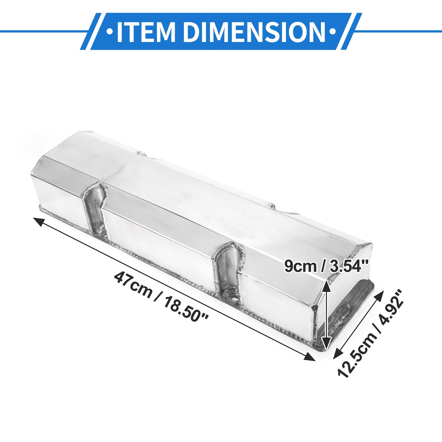 Valve Cover for Chevy Chevrolet SBC Silver Tone with Bolts Gaskets
