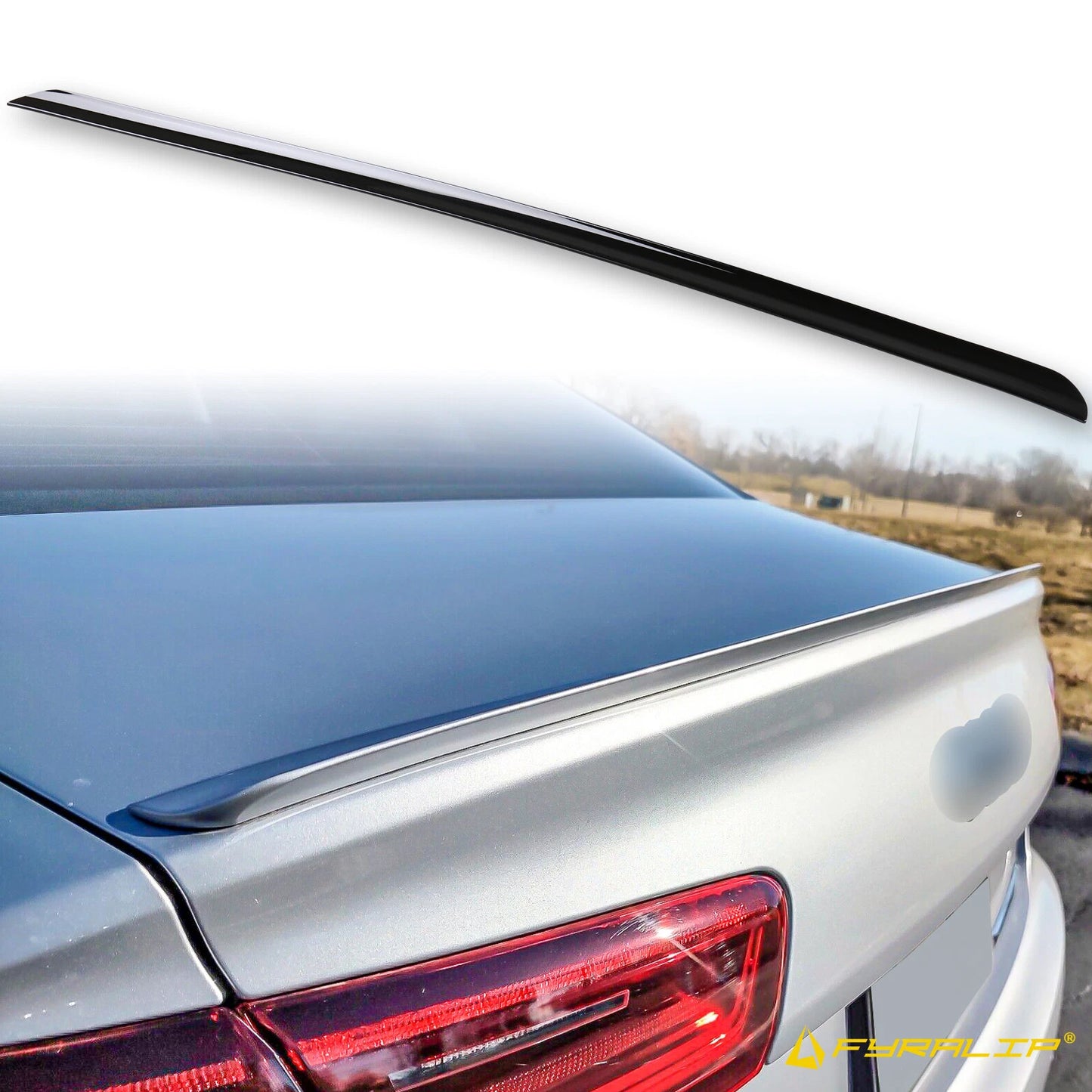 Black Boot Lip Spoiler for Audi A6 C7 Sedan (2012-2018)